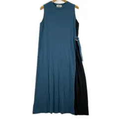 AZUL by moussy アズールバイマウジー サイドプリーツワンピース sizeM/ブルー系×ブラックのサムネイル