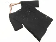 ATELIER SAB アトリエサブ 透かし編み 大きいサイズ ニット セーター size13T/黒 ■◆ レディースのサムネイル