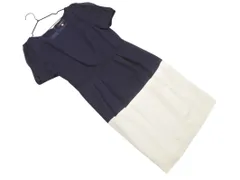 JUSGLITTY ジャスグリッティー バイカラー ワンピース size1/紺x白 ■◆ レディースのサムネイル