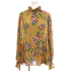 ミュベール muveil シアーシャツ 花柄 ブラウス 長袖 38 茶 ブラウン MA202FB002 /☆Gのサムネイル