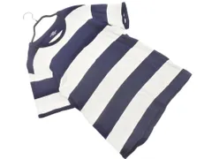 SHIPS シップス ボーダー サマー ニット セーター sizeM/ライトグレーｘ紺 ■◆ メンズのサムネイル