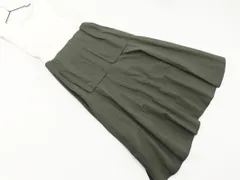 ZARA ザラ ノースリーブ ドッキング ワンピース sizeL/白ｘカーキ ■◆ レディース