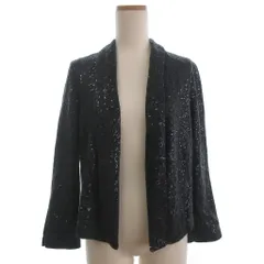 ザラ ベーシック ZARA BASIC ショールカラー ニット ジャケット スパンコール グレー M ■GY35のサムネイル
