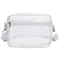 [Nestkanina] クリアバッグ 透明 斜めがけ PVC ショルダー バッグ 軽量 防水 エンジニアバッグ 多用途 痛バッグ 汚れにくい 雨 防水 スポーツ ビーチ 海水浴 旅行 BG015 (ホワイト)のサムネイル