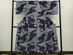 新品　未使用品　身丈163 葡萄　有松絞り　絞り染め　絞り浴衣　浴衣　NO56 新品 未使用品 身丈163 葡萄 有松絞り 絞り染め 絞り浴衣 浴衣 NO56