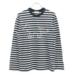 MAISON KITSUNE メゾンキツネ ロングスリーブボーダーTシャツ KMM-48580-B ネイビー ホワイト Mのサムネイル