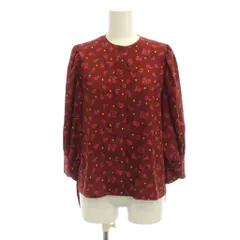 ミュベールワーク MUVEIL WORK シャツ ブラウス 38 赤茶 花柄 長袖 ノーカラー MW92FB007 /JPのサムネイル