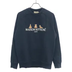 MAISON KITSUNE メゾンキツネ フォックスロゴ エンブロイダリースウェットトレーナー EU00355KM0002 ネイビー Mのサムネイル