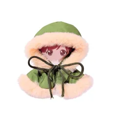 ぬいぐるみの服 モッズコート ケープ 【グリーン】 ぬい活 コスチューム マスコット用 着せ替え 10cm/11cmサイズ ポンチョのサムネイル