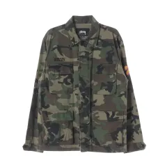 (新品) STUSSY LETTS BDU カモフラ パータン コットン ミリタリー ジャケットのサムネイル
