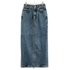 JOHN LAWRENCE SULLIVAN ジョン ローレンス サリバン WASHED DENIM ZIP LONG SKIRT  デニムジップロングスカート 2D18-0622-37 インディゴブルー XSのサムネイル