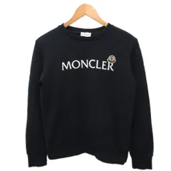 モンクレール MONCLER ロゴプリント スウェット トレーナー 長袖 クルーネック ロゴワッペン 164cm 紺  ネイビー G29548G79700のサムネイル