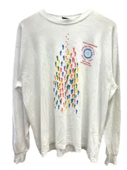 SCREEN STARS (スクリーンスターズ) 企業系両面プリント ロンT 長袖Tシャツ USA製 90S 古着 ビンテージ 1992年製 TURKEY CHASE XL ホワイト メンズ/027のサムネイル