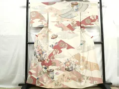 平和屋着物■訪問着　飛鶴道長貝桶花文　金銀彩　正絹　逸品　DABH1166qaのサムネイル