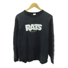 ラッツ RATS WAY OF LIFE Tシャツ ラバープリント 長袖 L 黒 ブラック 1203のサムネイル