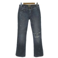 美品】ヤヌーク 6-pocket classic フレアデニムパンツ 26 - メルカリ