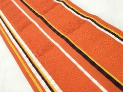 平和屋着物◎本場筑前博多織　半幅帯　丸間道　正絹　逸品　CABH8571qe