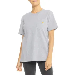 カーハート レディース トップス シャツ Carhartt 103067 Loose Fit Heavyweight PocketShirt Short Sleeve Heather Gray グレーのサムネイル