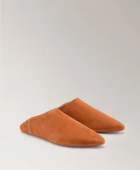 マンゴ レディース シューズ パンプス レザー MANGO Womenstitching Detaileather Clogs Orange オレンジのサムネイル