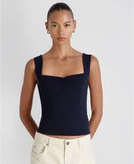フレンチコネクション レディース トップス タンクトップ ギャザー French Connection Womens Maisie Ruched Front Fitted Sweetheartankのサムネイル
