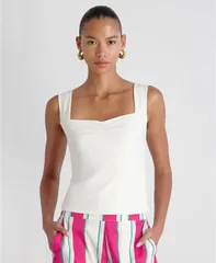 フレンチコネクション レディース トップス タンクトップ ギャザー French Connection Womens Maisie Ruched Front Fitted Sweetheartankのサムネイル