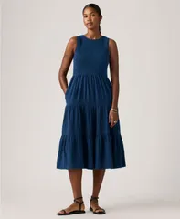 リーバイス レディース トップス ワンピース ティアード シャーリング Levis Womens Cely Smocked Tieredress Chillagoonのサムネイル