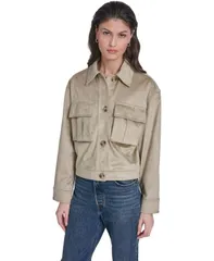 リーバイス レディース アウター ジャケット・ブルゾン ダウン Levis Womens Laydown Collar FrontButton Jacket Beige ベージュ