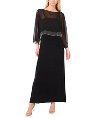 ミスク レディース トップス ワンピース MSK WomensolidColor Gown Black ブラックのサムネイル