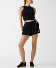 ゲス レディース ボトムス ハーフパンツ・ショーツ ショートパンツ GUESS Womens Clara RelaxedFit HighRise Shorts Jet Black A996 ブラックのサムネイル