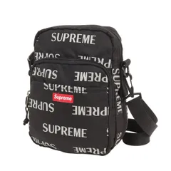 【美品】Supreme シュプリーム バッグ ブラック 黒 | リフレクターロゴ柄 ショルダーバッグ (3M Reflective Repeat Shoulder Bag) | ブランド カバン【メンズ】【中古】のサムネイル