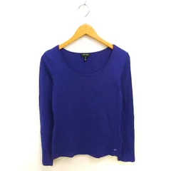 エスカーダ ESCADA SPORT カットソー Tシャツ ボートネック ラインストーン 長袖 M パープル 紫 /TTのサムネイル