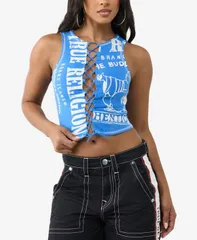 トゥルーレリジョン レディース トップス シャツ プリント True Religion Womens Printed Buddha Splitop Super Sonicのサムネイル