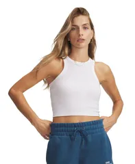 アンダーアーマー レディース トップス タンクトップ リブ ノースリーブ Under Armour Womens Ribbed Sleeveless Tank Top White ホワイトのサムネイル