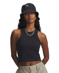 アンダーアーマー レディース トップス タンクトップ リブ ノースリーブ Under Armour Womens Ribbed Sleeveless Tank Top Black ブラックのサムネイル
