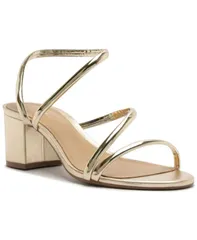 アレッツォ レディース シューズ サンダル Arezzo Womens Mikayla Mid Block Sandal Platinoのサムネイル