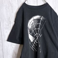 [영화 캐릭터]SPIDER-MAN T-shirt 스파이더 맨 블랙 마블 히어로 페이스 그래픽 스트리트 헌 옷 반소매 T셔츠 #J7514