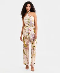 ゲス レディース ボトムス カジュアルパンツ プリント リネン GUESS Womensulli Printed LinenBlend PantsARIKA PALM PRINTのサムネイル