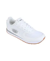ベベ レディース シューズ スニーカー レース Bebe Womensneaker with MultiMaterial Upper andualaces White ホワイトのサムネイル