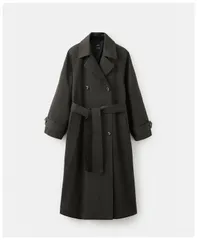 マンゴ レディース アウター ジャケット・ブルゾン コート MANGO Womens Long DoubleBreasted Trench Coat Chocolate チョコレートのサムネイル