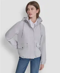 ダナ キャラン ニューヨーク レディース アウター コート DKNY Womenstand Collar Bomberaincoat Lunarのサムネイル