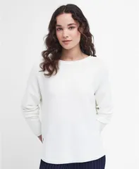 バブアー レディース アウター ニット・セーター Barbour Womens Marine SideSplit Knitted Jumper Cloudのサムネイル