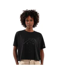 スターター レディース トップス Tシャツ クロップド Starter Womens Black Carolina Panthers Rhinestone Sprinkle Boxy Croppedのサムネイル
