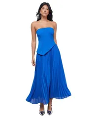 ウエアハウス レディース トップス ワンピース プリーツ ミディ Warehouse Womens Bandeau Bodice Pleated Midi Dress Cobalt コバルトのサムネイル