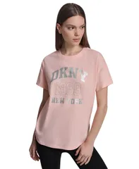 ダナ キャラン ニューヨーク レディース トップス Tシャツ 半袖 ロゴ DKNY Sport ShortSleeve DKNY New York 1989 Logo TShirtropical Puのサムネイル