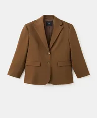 マンゴ レディース アウター ジャケット・ブルゾン ブレザー MANGO Womens Flapocketstraight Blazer Caramelのサムネイル