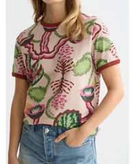 スコッチアンドソーダ レディース トップス Tシャツ プリント SCOTCH SODA Womens Printed RegularFitShirt Desert floral canyon clayのサムネイル