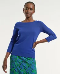 イザックミズラヒ レディース アウター ニット・セーター Isaac Mizrahi Womens Boat Neck Sweateroyalのサムネイル