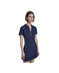 ダナ キャラン ニューヨーク レディース トップス Tシャツ ポロシャツ DKNY Sport Womens Court Pique Colla red Neck Polo TShirt Peacoaのサムネイル