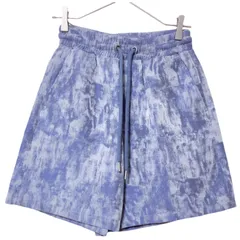  JAST CAVALLI ジャストカヴァリ　ハーフパンツ　ショートパンツ　ブルー　青　メンズ　44 S イタリア製　リネン混　総柄　ウエストドローコード　タイダイ柄　ゴム　人気　希少【MAN24】のサムネイル