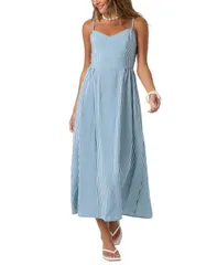 オニール レディース トップス ワンピース ONeill Womens Linden Stripe Sweetheart Neck Dress Tofu ストライプのサムネイル